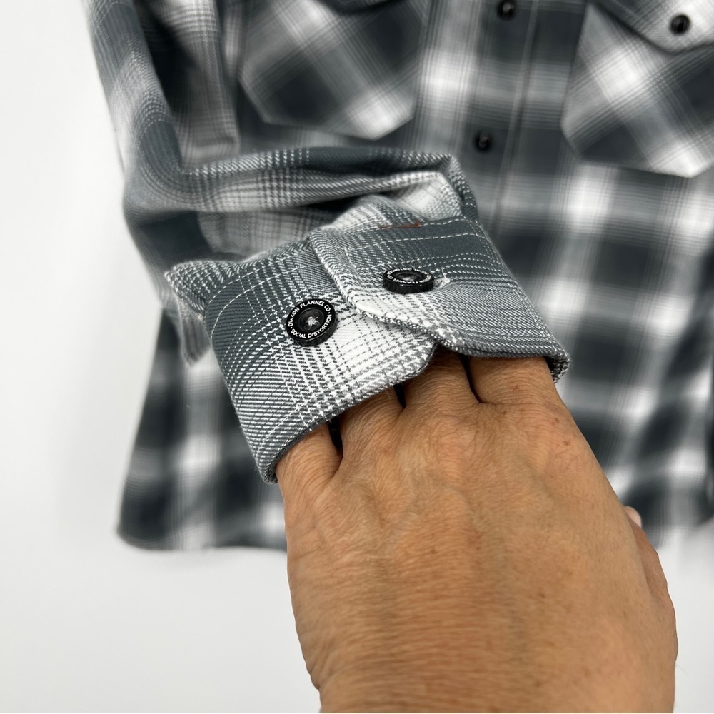 DIXXON MLM Social Distortion Collaboration Flannel Button Down Shirt NWOT SM - Picture 3 of 16